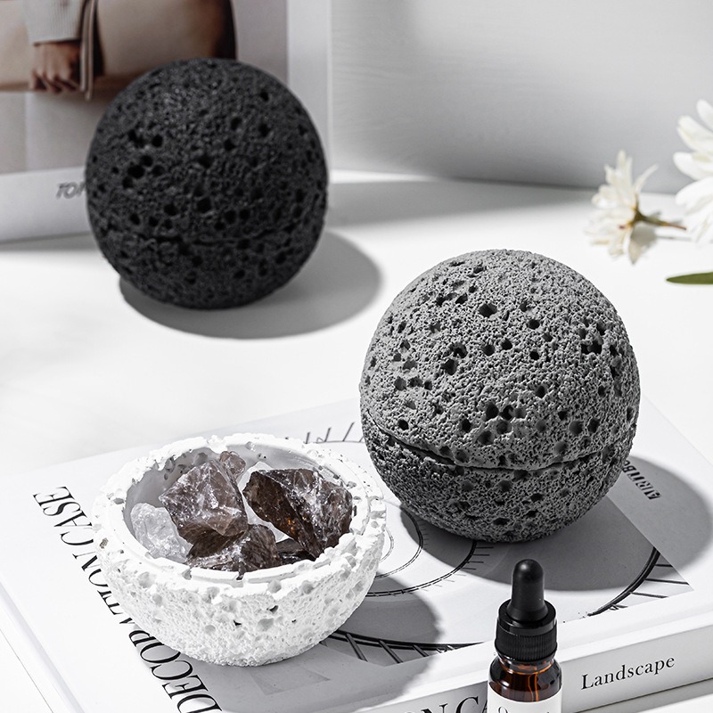 Air Stone Diffuser - 火山岩惑星彫刻アロマセラピークリスタルディフューザー北欧銀河月像家庭用品リビングルームの装飾