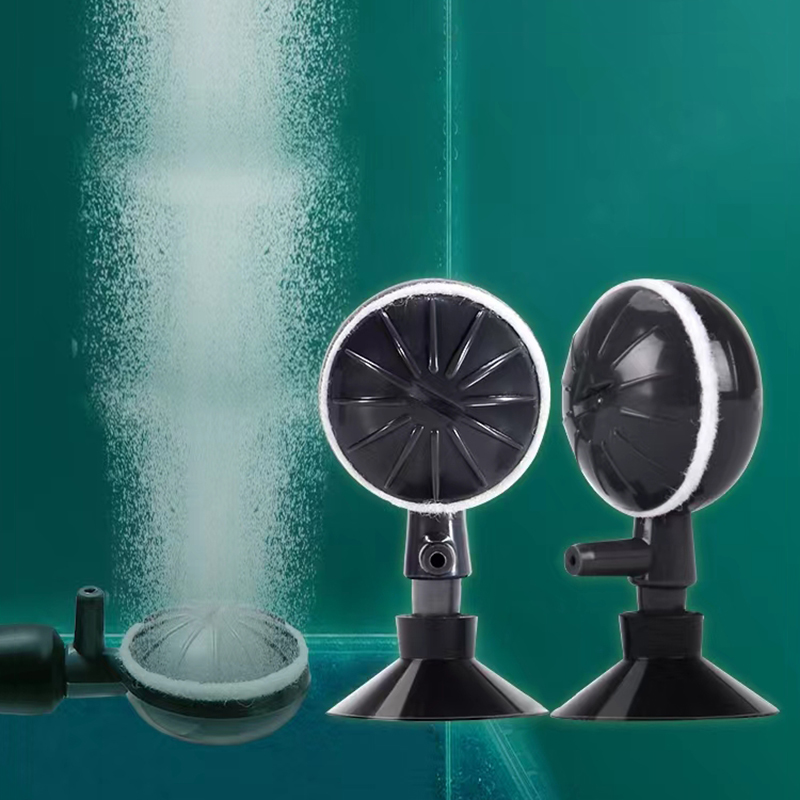 Air Stone Diffuser - 1/2 個プラスチック水族館エアストーン池水槽ポンプエアレーターエアレーション水耕酸素エアストーンアクセサリー吸盤付き
