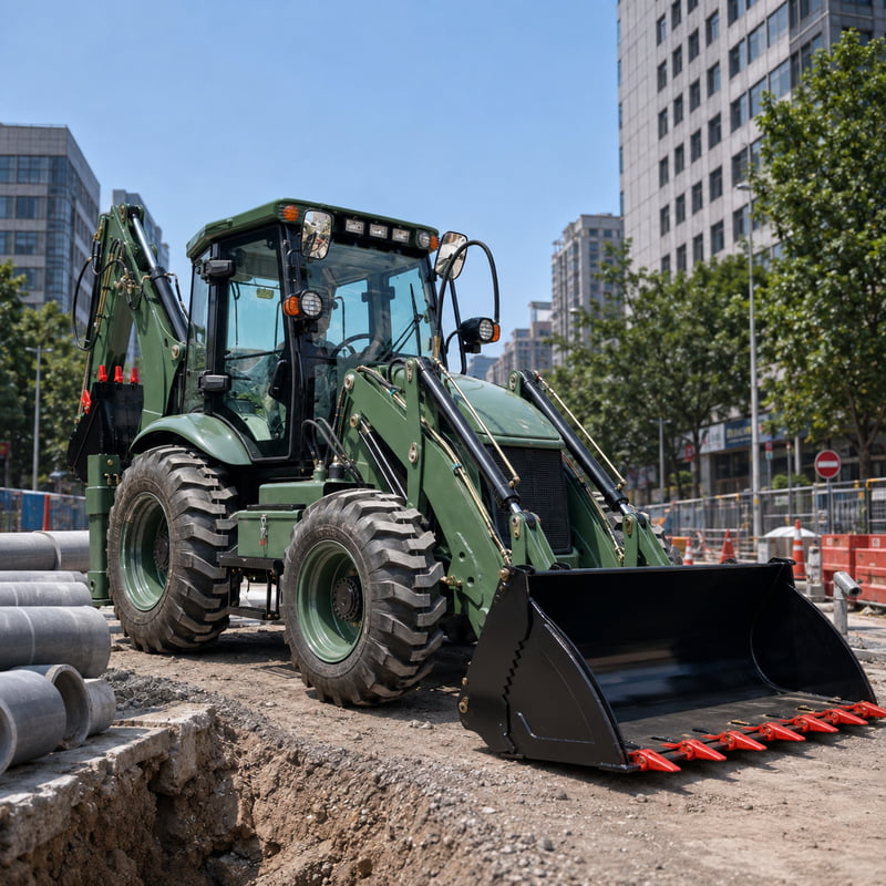 プロフェッショナルユーロ5 4x4バックホーローダー、クイッ - Urban Farming Usa のレビューと価格