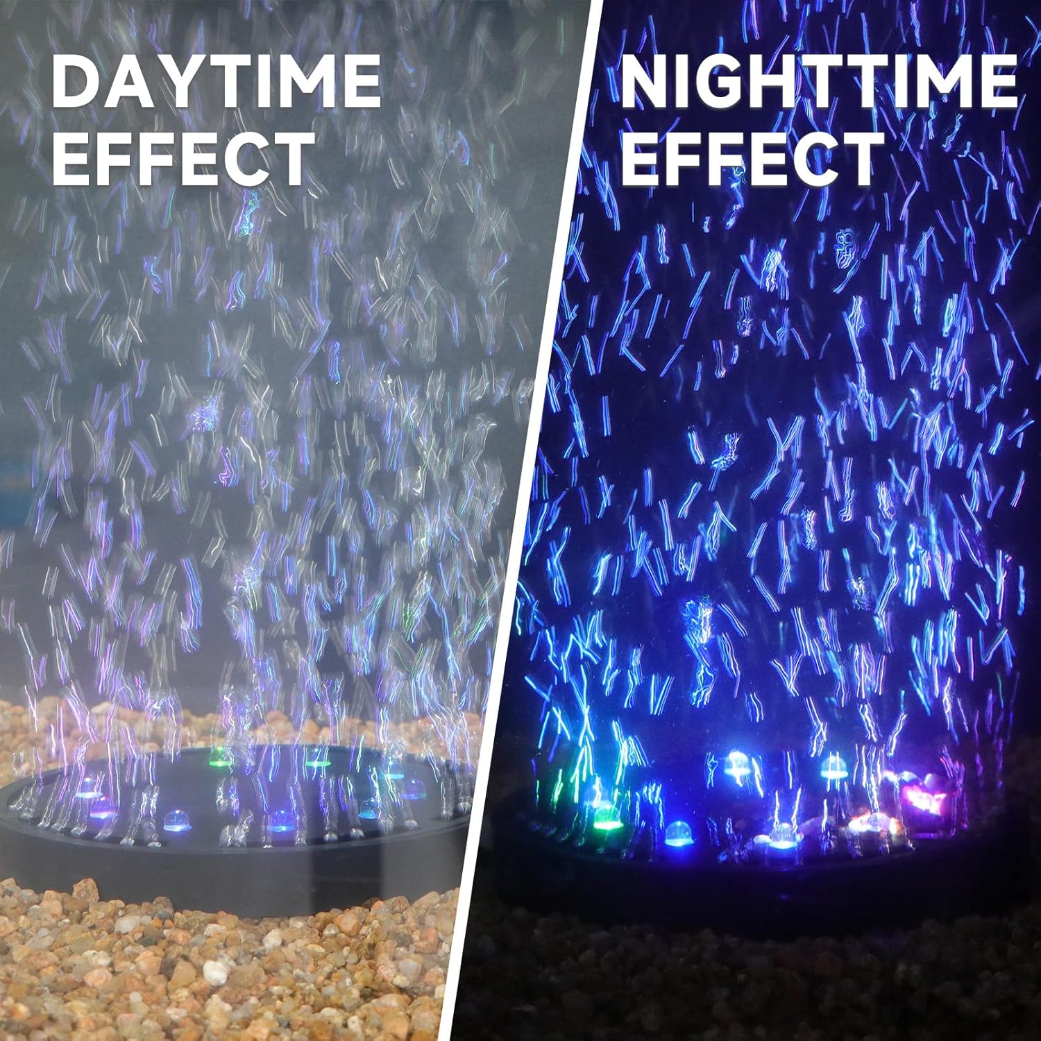 水槽用バブルライト 9/12 LED、水中エアストーンランプ - Air Stone Diffuser のレビューと価格